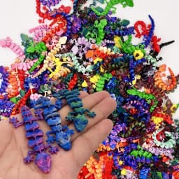 30PCS 3D Printed Gecko with Movable Joints - Fun Desk Toys, Random Colors, Cool Gift for Kids & Collectors