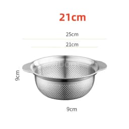 Vegetable washing basin Basket rice washing artifact Fruit filter basin Strainer Kitchen items 304 stainless steel drain basket