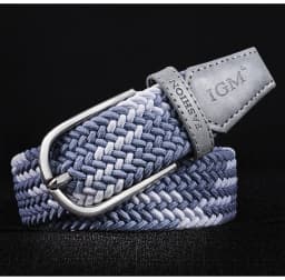 Men's woven canvas belt with arbitrary elastic elastic belt male student young man hundred stitch buckle waistband tide