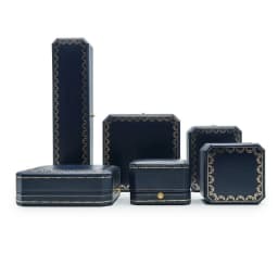 Customizable LOGO Vintage Octagonal Gold Text Storage Box Ring Earnail Bracelet Jewelry Packaging Case Collection Storage Box