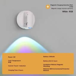 LED light magnetic USB Rechargeable Wall Light Spotlight Motion Sensor Led Reading Light With Touch Switch Dimmable Bedside Lamp