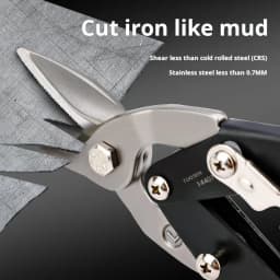 10 Inch Aviation Tin Snips, Industrial Snips, Universal Snips,Metal Cutter Shears for Cutting Sheet Metal