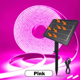 DC24V Solar Powered COB Neon LED Strip IP68 Waterproof 320Leds/M Flexible Adhesive Ribbon Rope Light Home Garden Linear Lighting