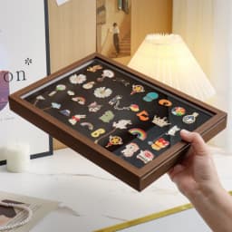 Wall-Mounted Clear Acrylic Badge Display Case Dustproof Pin Medal Storage Box for Collectibles Brooches Commemorative Badges