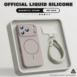 Magnetic Wrist Strap Liquid Silicone Phone Case For iPhone 11 12 13 16 17 Pro Max Air 15 14 16 Plus 16E Magsafe Lanyard Cover