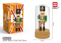 Retro Soldier Shaped Creative Miniature Building Block Model Christmas Home Ornament DIY Educational Kids Toys Holiday Gifts