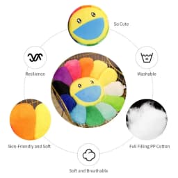 Cozy Sunflower Plush Cushion Creative Smile Rainbow Sunflower Cushion Sofa Decorative Pillow Bedroom Back Plush Accessories Gift