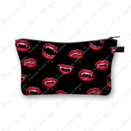 The Vampire Diaries Cosmetic Case DAMON Women Makeup Bag TVD Lipstick Storage Bags Harajuku Zipper Pouch Cute Toiletry Bags