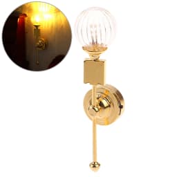 1PCS 1/6 1/12 Scale Dollhouse Lights Miniature LED Wall Sconce Lamp Battery Operated With ON/OFF Switch Lighting Accessories