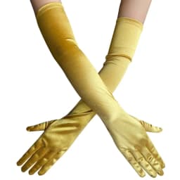 52CM Solid Satin High Elasticity Women Halloween Cosplay Stage Performance Dinner Accessories Etiquette Long Gloves Opera