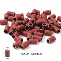 50/100pcs Nail Sanding Ring Bands Electric Manicure Nail Drill Bits 80/120/180/240 Grit UV Gel Polish Removal Accessory Tool
