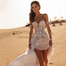 Eightree Boho A-Line Princess Wedding Dresses Sweetheart Appliques Tulle Bridal Dress Beach Wedding Ball Prom Gowns Customized