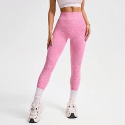 Women's Seamless Leopard Print Pants High Waist Leggings Sexy Hip Liftting Workout Running Fitness Pants High Elastic Knit Pants