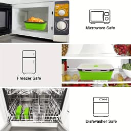 1/4PCS Folding Silicone Lunch Box Kitchen Refrigerator Preservation Box Eco-Friendly Picnic Storage Box Stackable Space Save