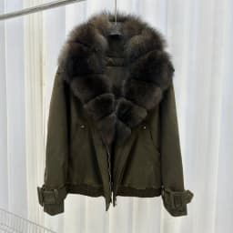 OFTBUY Big Real Fox Fur Collar Duck Down Coat Women Short Suede Pilot Jacket New Vintage Zipper Women's Winter Down Jacket