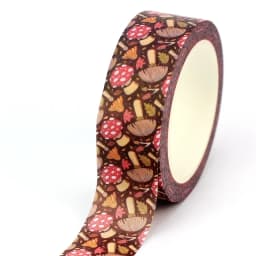 2023 NEW 1PC 10M Decorative Autumn Red Mushrooms and Leaves Washi Tape Set for Scrapbooking Planner Masking Tape Cute Stationery