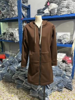 Long Zip Hooded Sweat Jacket For Women Drawstring Long Sleeve Outerwear With Side Pockets For Cold Season Daily Matching