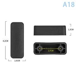 1Pcs Black Replacement Plastic Stud Luggage Feet Pads Baggage Stud Foot Feet Pads For All Suitcase Bags Luggage Stand Feet 2025