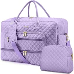 Large Women Travel Duffle Bag - Carry On Overnight Bag Weekend Travel Duffel Tote Bag Yoga Gym Bag With Wet Pocket Toiletry Weekender Overnight Bag For Travel Business Trips Sport , Personal Item Travel Bag With Shoes Compartment