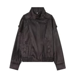 Women's Jacket 2026 Autunm New Black Long Sleeve Pebble Faux Leather Jacket Motorcycle Style Personality Fashion