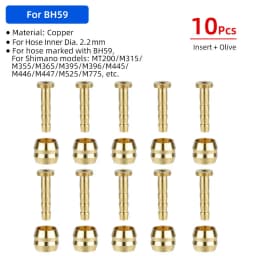 Bicycle Brake Copper Olive Head Connecting Insert/Oil Needle Kit for Shimano BH59 BH90 Sram Magura Tektro Hydraulic Disc Brake