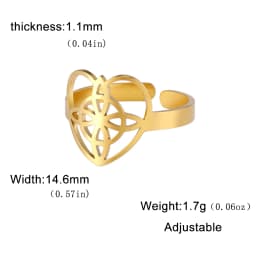 Skyrim Stainless Steel Witch Knot Ring Women Adjustable Open Finger Rings Witchcraft Amulet Protection Jewelry Gift Wholesale