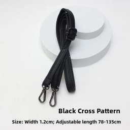 New Yu Black Leather Bag Strap Single Shoulder Crossbody Bag Long Strap School Bag Backpack Accessories Women's Bag Belt