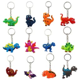 10-50 Pcs Cute Cartoon Dinosaur Keychain for Children's Birthday Kindergarten Party Home Gift Prize Carnival Christmas Gift Bag