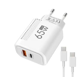 GaN 65W Dual Ports Charger 2 In 1 EU/US Plug USB Type C QC3.0 Charger Fast Charging Wall Charger Quick Charging Power Adapters