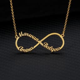 Custom Heart Names Infinity Necklaces For Women Men Stainless Steel Customized Necklace Pendant Personalized Chain Jewelry Gift