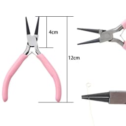1PCS Mini Pliers Diagonal Pliers Round Bent Needle Nose Cutter Handcraft Beading Insulated Plier For Jewelry Making Hand Tool