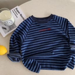 BELLBELL Kids Boys Long Sleeves Autumn Letter Printed Infant Babys Boys Striped T-shirts Casual Toddler Little Boy Pullovers Top