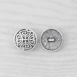 20 x Tibetan Silver Metal Button Beads Flower Heart Round Sewing for Leather Craft Clothes Bags