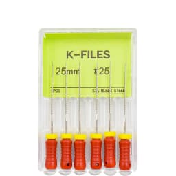 6Pcs/Pack Dental Endo Files Hand Use K Files Stainless Steel Root Canal Treatment Drills Endodontic Instruments