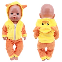 Elephant One-piece Suit Animal Shaped Plush Clothes For 18 inch American & 43 Cm Baby Dolls Clothes,Our Generation Toys
