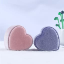 Heart Shaped Creative Velvet Ring Box Jewelry Packaging and Storage Box Diamond Ring Box for Propose Marriage and Wedding