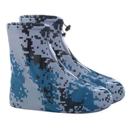 1Pair Waterproof Shoe Cover Men Women's Silicone Sport Rain Boot Cover with Layer Non-slip Material Wear-resistant Thick Reusab