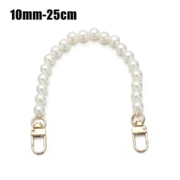 8/10mm Pearl Strap for Bags Handbag Handles DIY purse Replacement Long Beaded Chain for Shoulder Bag Straps Pearl Belt