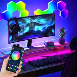 1-24 PCS Touch Sensor LED Night Light Sensitive Hexagonal LED Quantum Lamp Modular Hexagons Creative Decoration Wall Lamp