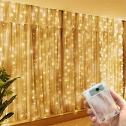 3/6M LED Curtain Light String Battery Power Christmas Halloween Fairy Lights for New Year 2027 Holiday Wedding Garden Decoration