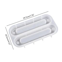 7 Slots Resin Dices Storage Box Crystal Epoxy Resin Mold DIY Rectangle Dice Case Holder Organizer Silicone Mold