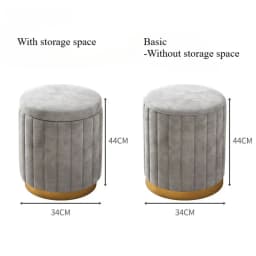 New Storage Round Stool, Shoe Changing Stool with Storage Space, Makeup Stool, Bedroom Dressing Table Round Stool
