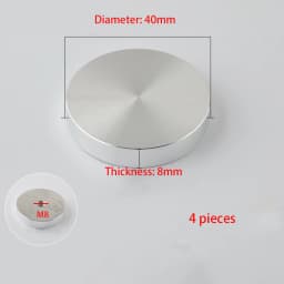 4 Pieces Aluminum Glass Table Top Adapter Circle Metal Block Disc,Suitable For Coffee Tables And Glass Tables