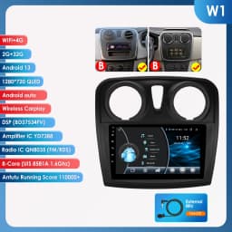 Hizpo Android Auto Radio For Renault Logan 2 2012-2019 Sandero 2 2014-2019 4G Car Multimedia GPS 2 Din Stereo CarPlay WIFI DSP
