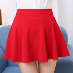 plus Size Summer Short Skirt for Square Dance And Sailor Dance High Waist A-Line Pleated Skirt Style Color Polyes...