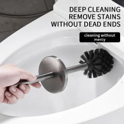 Toilet Brush High Quality Wall Mounted 304 Stainless Steel Cleaning Tools No Drill Bathroom Accessories WB8713