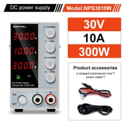 Wanptek Laboratory DC Power Supply Adjustable 30V 10A with Digit Display Voltage Regulator Stabilizer Switching Power Supply