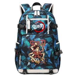 Demon Slayer Anime School Bag Large Capacity Lightweight Student Backpack for Kids Boys Girls Daily Use