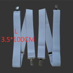 3.5 cm Wide Solid Color No Cross Suspenders Men 4 Strong Clips Women Suspender For wedding Party Trouser Braces