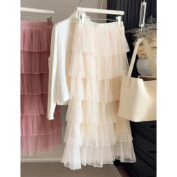 Korean Style Multi-Layered Cake Skirt High Waist Midi Skirt for Women Spring 2026 New Arrival Elegant Tulle Skirt
